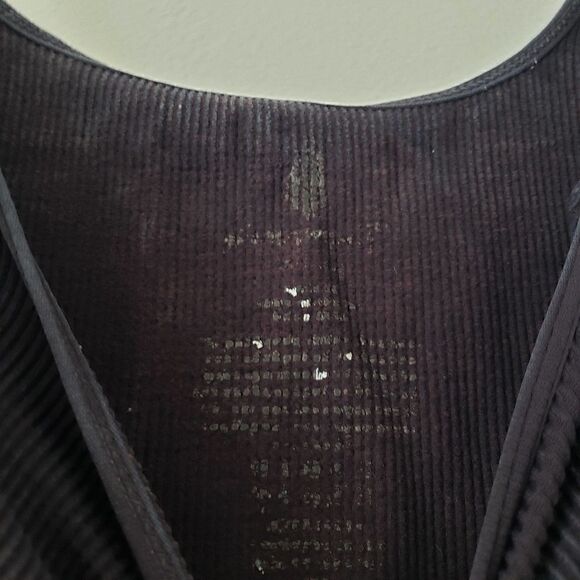 Free People Movement Activewear Crop Top Ribbed Dark Gray XS/S - Picture 3 of 5